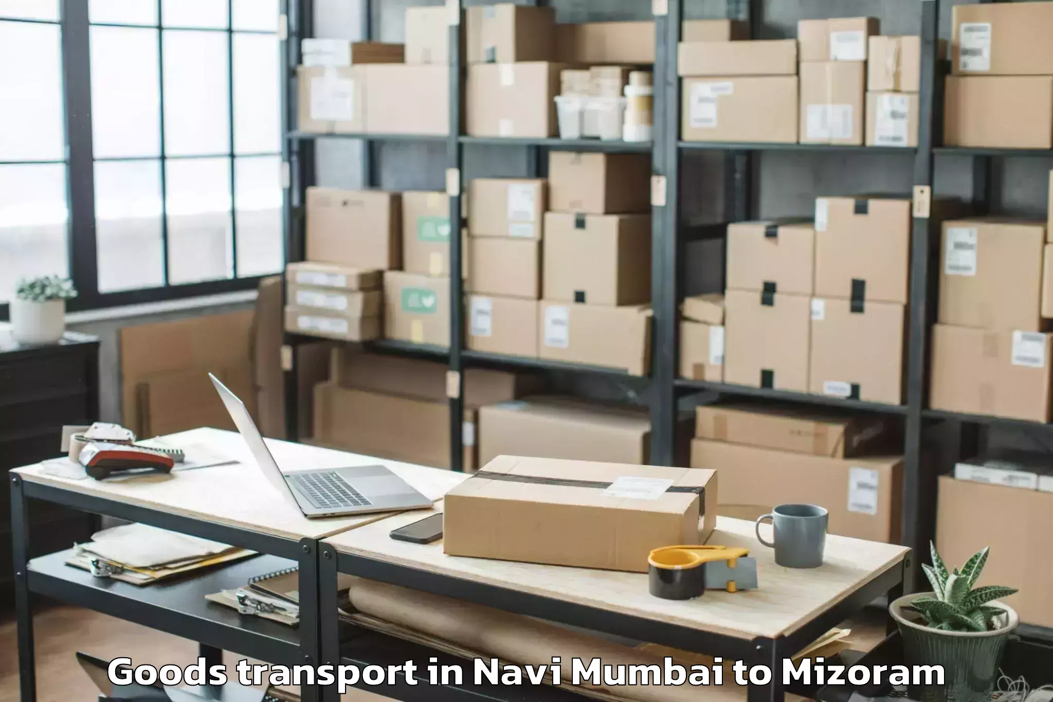 Affordable Navi Mumbai to Aizawl Goods Transport